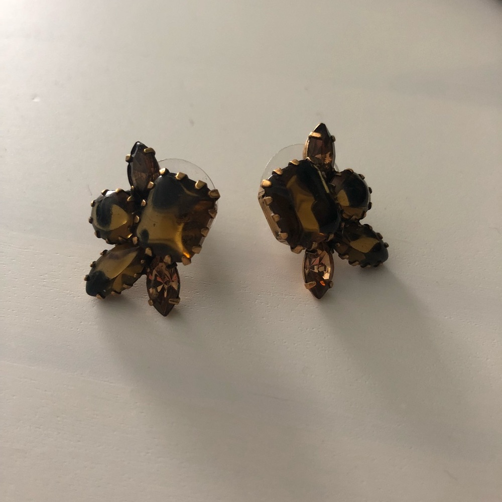 J. Crew Amber Stud Earrings
